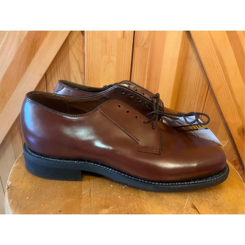 Bates Men's Brown Leather Oxford 6.5E Nwt - Picture 3 of 8